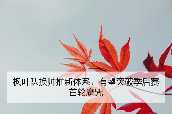 枫叶队换帅推新体系，有望突破季后赛首轮魔咒